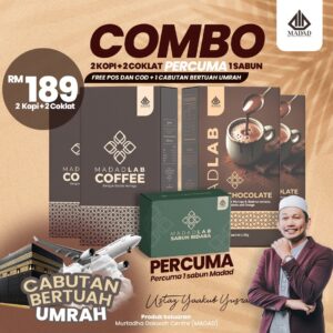 2 Kotak Kopi Madad Lab + 2 Kotak Coklat Mada Lab + Percuma 1 Sabun Herba Madad Lab