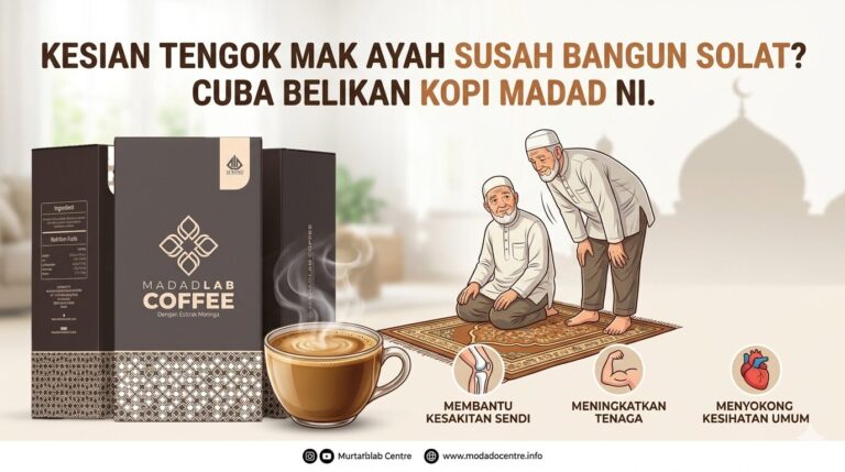 Kesian Tengok Mak Ayah Susah Bangun Solat? Cuba Belikan Kopi Madad Ni.